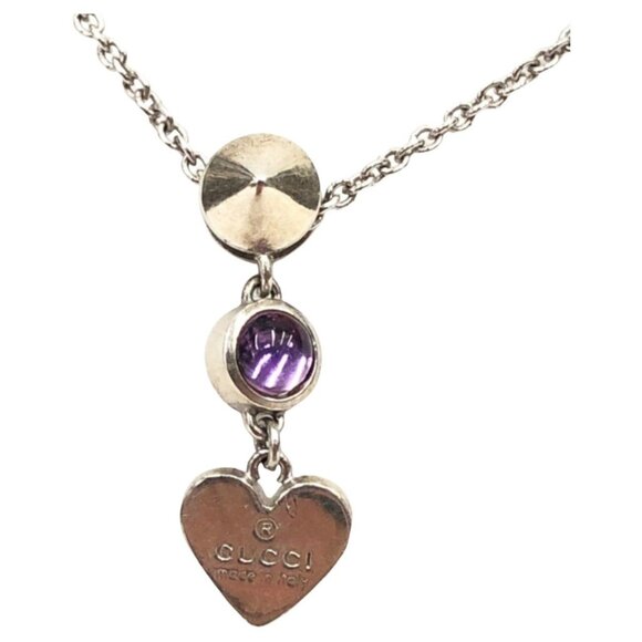 Gucci Amethyst Heart Pendant J21 E0 8164 Purple
